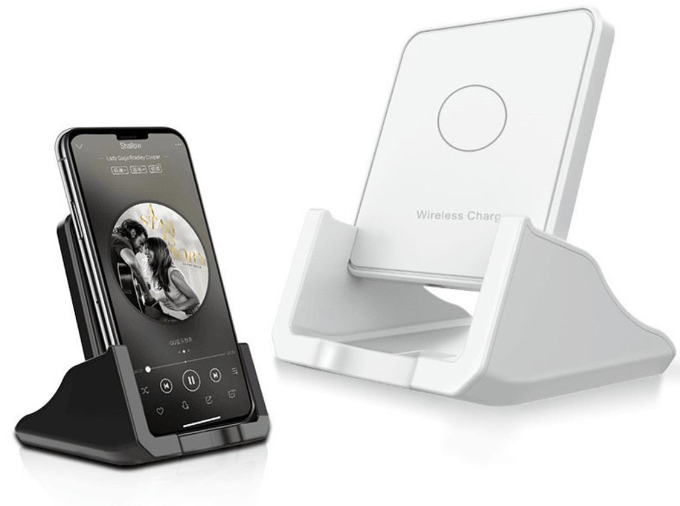 10W Qi Schnell Magnetische Kabellose Ladestation für iPhone und Samsung weiss